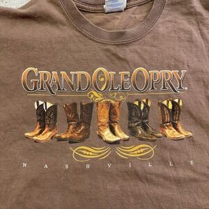 Vintage 90s Grand Ole Opry Nashville Tennessee T-Shirt Size Large Country Boots